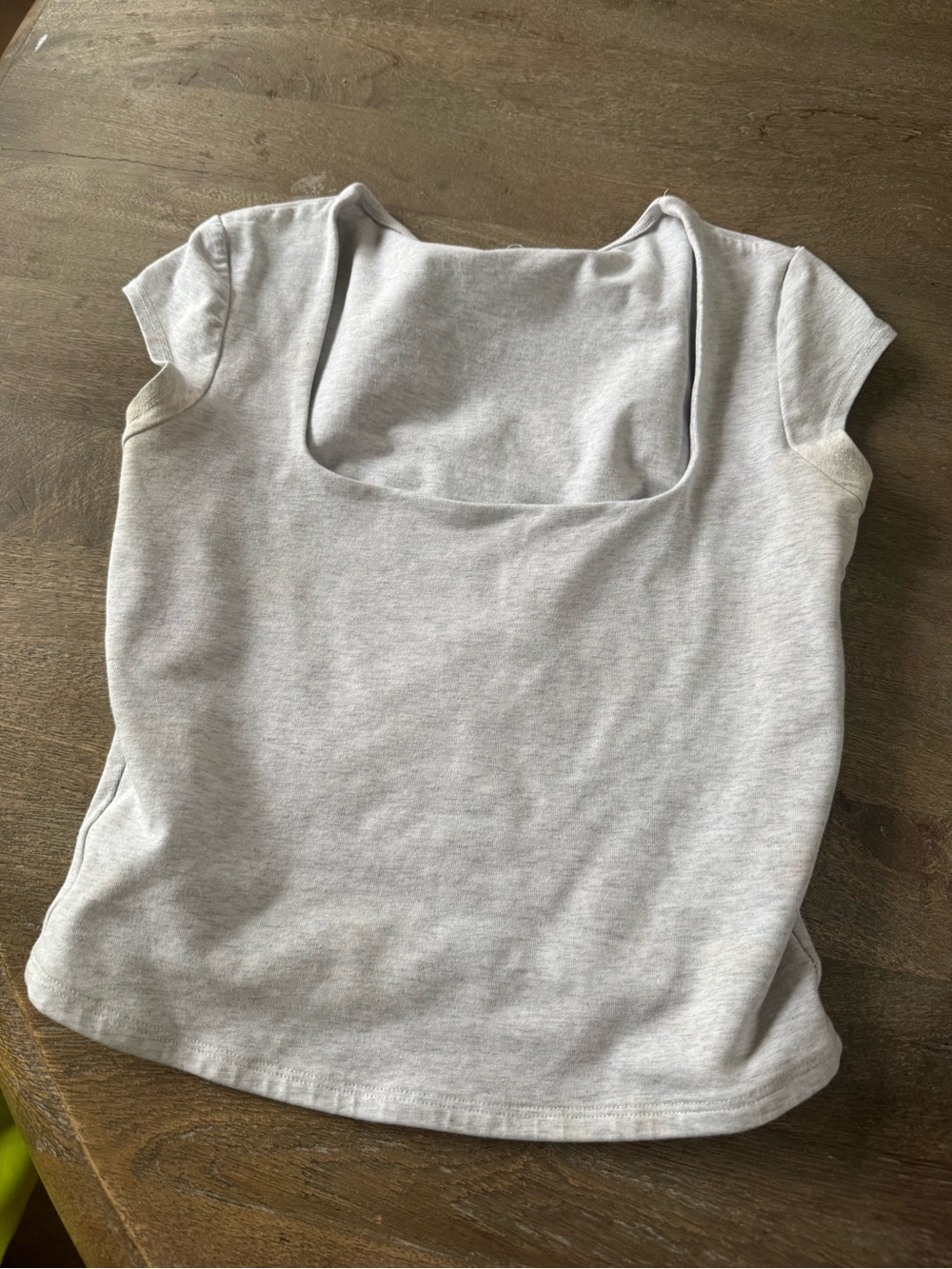Garage Light Gray Square Neck Crop Top